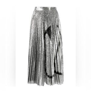 Valentino Garavani V Logo Silver maxi skirt